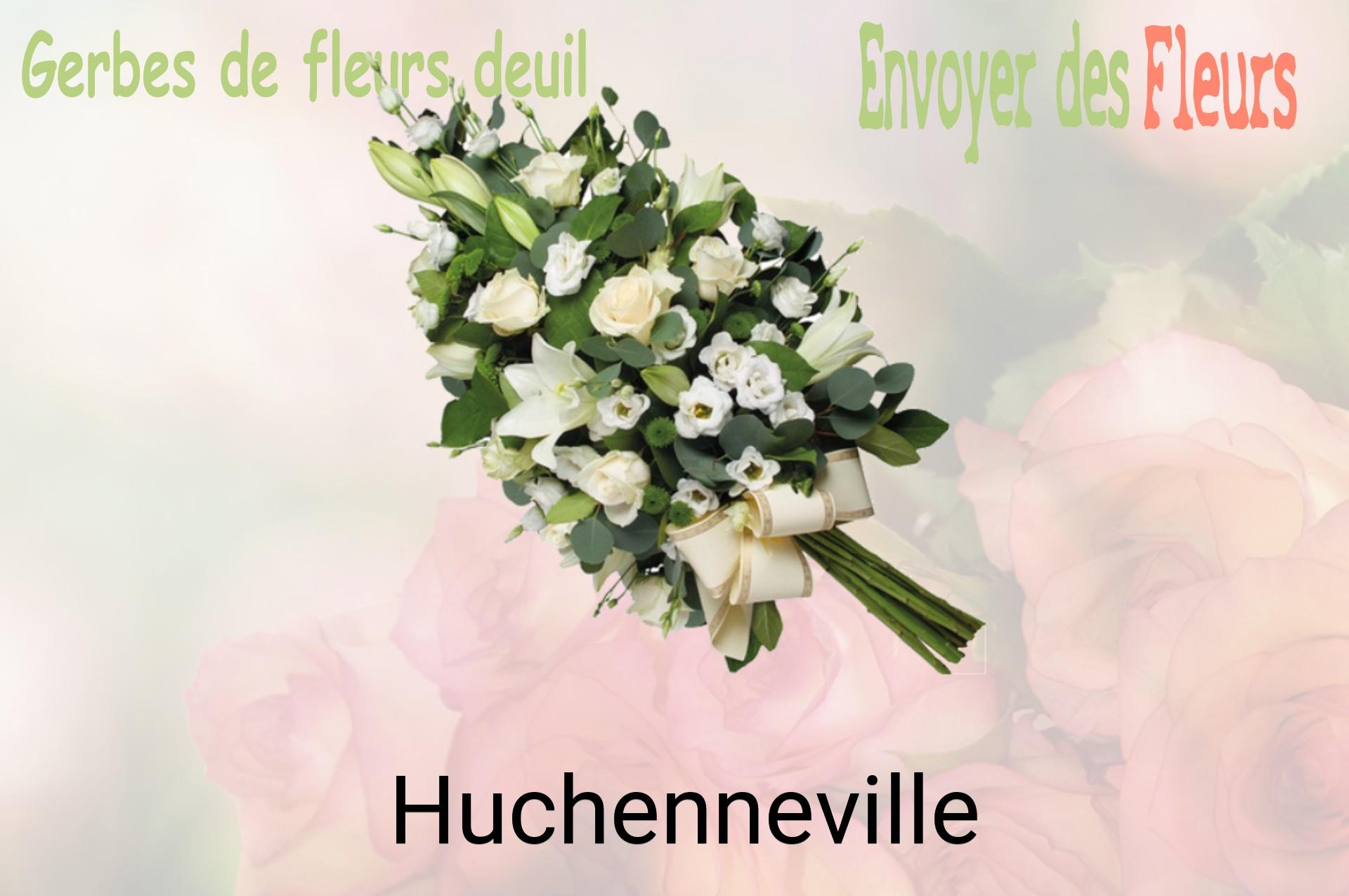 Gerbe de fleurs de deuil livrée à Huchenneville
